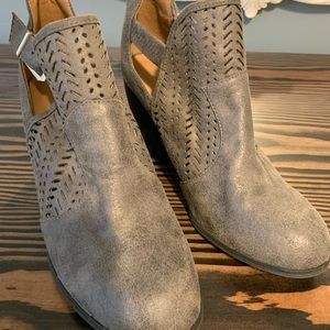 Gray booties